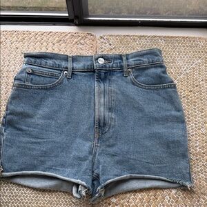 Everlane Way-High Denim Shorts 25 NWOT